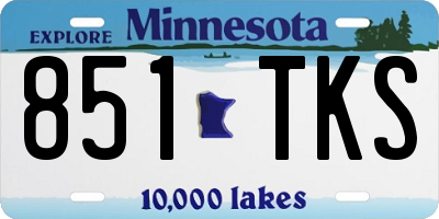 MN license plate 851TKS