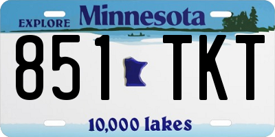 MN license plate 851TKT
