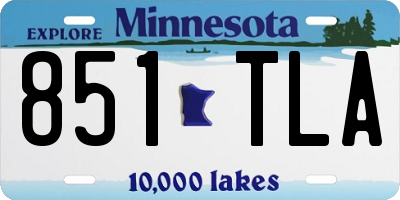 MN license plate 851TLA