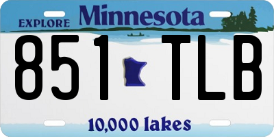 MN license plate 851TLB
