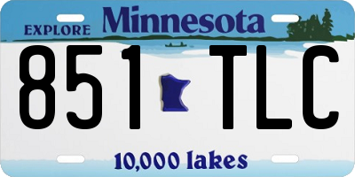 MN license plate 851TLC