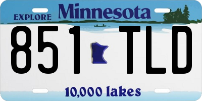 MN license plate 851TLD