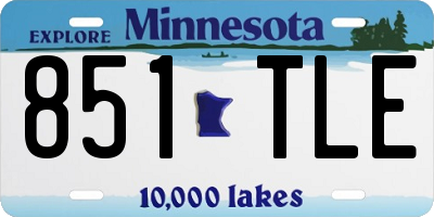 MN license plate 851TLE