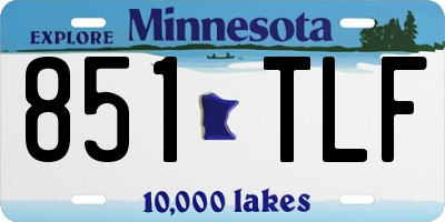 MN license plate 851TLF