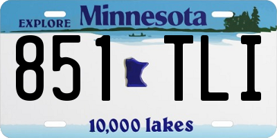 MN license plate 851TLI
