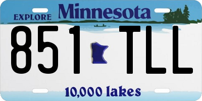 MN license plate 851TLL