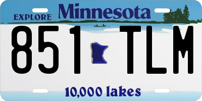 MN license plate 851TLM
