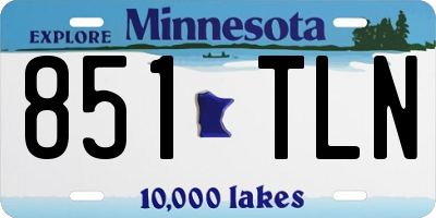 MN license plate 851TLN