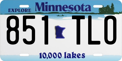 MN license plate 851TLO