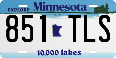 MN license plate 851TLS