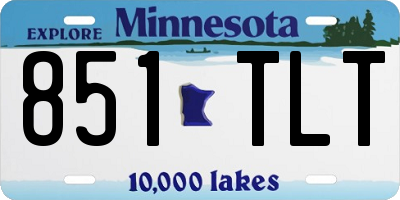 MN license plate 851TLT