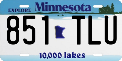 MN license plate 851TLU