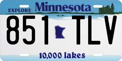 MN license plate 851TLV