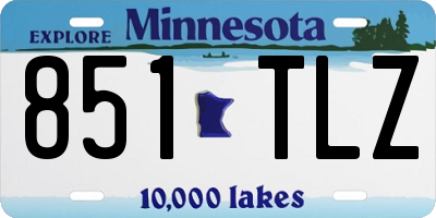 MN license plate 851TLZ