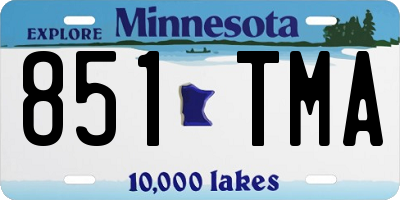 MN license plate 851TMA