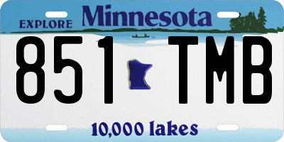 MN license plate 851TMB