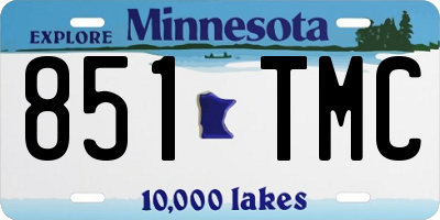 MN license plate 851TMC