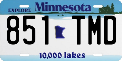 MN license plate 851TMD