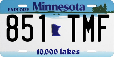MN license plate 851TMF