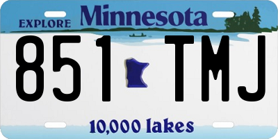 MN license plate 851TMJ