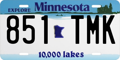 MN license plate 851TMK