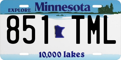MN license plate 851TML