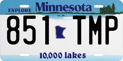 MN license plate 851TMP