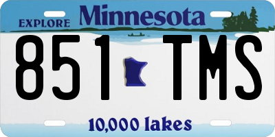 MN license plate 851TMS