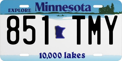 MN license plate 851TMY