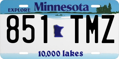 MN license plate 851TMZ