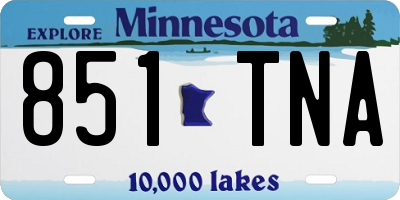 MN license plate 851TNA