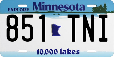 MN license plate 851TNI