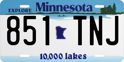 MN license plate 851TNJ
