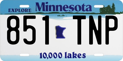 MN license plate 851TNP
