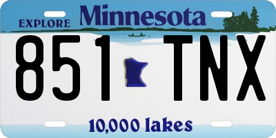 MN license plate 851TNX