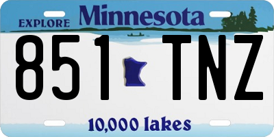 MN license plate 851TNZ