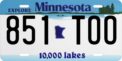 MN license plate 851TOO
