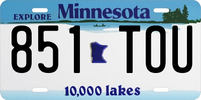 MN license plate 851TOU