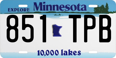 MN license plate 851TPB