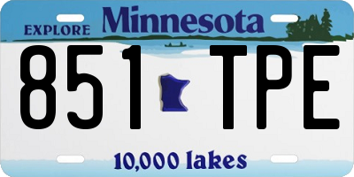 MN license plate 851TPE