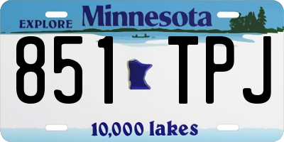 MN license plate 851TPJ