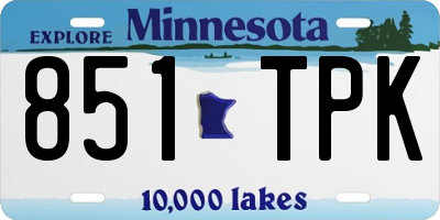 MN license plate 851TPK