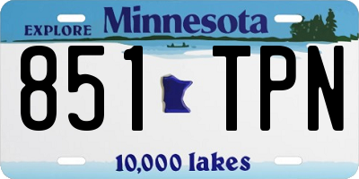 MN license plate 851TPN