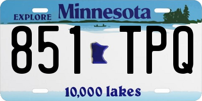 MN license plate 851TPQ