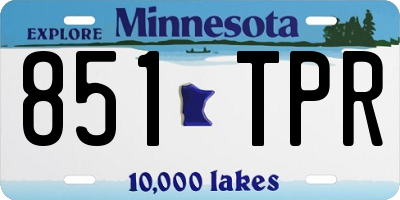 MN license plate 851TPR