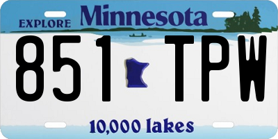 MN license plate 851TPW