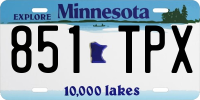MN license plate 851TPX