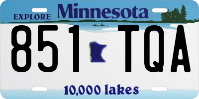 MN license plate 851TQA