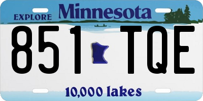 MN license plate 851TQE