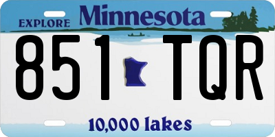MN license plate 851TQR